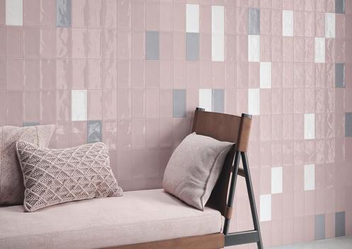 Wandtegel Cifre Kane Kendal Pink Glossy Roze Glans 7,5x15, Doe-het-zelf en Verbouw, Tegels, Minder dan 20 cm, Minder dan 20 cm
