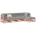 vidaXL 5-delige Loungeset met kussens massief douglas, Verzenden, Nieuw, Loungeset