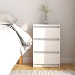 vidaXL Nachtkastje 40x29,5x64 cm massief grenenhout wit, Huis en Inrichting, Slaapkamer | Nachtkastjes, Minder dan 45 cm, Verzenden