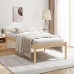 vidaXL Seniorenbed massief grenenhout 100x200 cm, 100 cm, Eenpersoons, Bruin, Verzenden