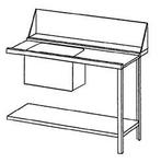 Aanvoertafel rechts | Roestvrijstaal | 120x72x85 cm, Verzenden, Nieuw in verpakking