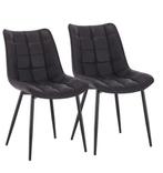 Set van 2 Eetkamerstoelen – Kunstleer met Metalen Poten, Huis en Inrichting, Stoelen, Verzenden, Nieuw