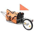 Bagagetrailer Oranje | Oxford | Laatste Stuk! (fietskar), Opvouwbaar, Bagagekar, Nieuw, 20 tot 40 kg