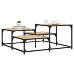 vidaXL Salontafel 87,5x87,5x40 cm bewerkt hout sonoma, 50 tot 100 cm, Verzenden, Vierkant, Nieuw