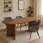 Mangohouten Eettafel Eilis 260x120 cm Walnoot, Huis en Inrichting, Tafels | Eettafels, Verzenden, Nieuw, Industriële meubels, Overige vormen