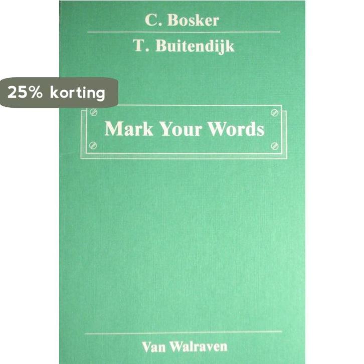 Mark your words 9789060494493 C. Bosker, Boeken, Schoolboeken, Gelezen, Verzenden