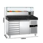 GGM Gastro | Pizza koelwerkbank PREMIUM - 1500x800mm - met 1, Verzenden, Nieuw in verpakking