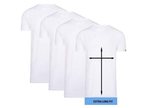 4-pack Cappuccino witte T-Shirt ronde hals - Extra Lange, Kleding | Heren, Overhemden, Nieuw, Verzenden