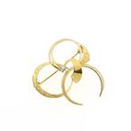 Bicolor gouden broche met diamant | 0,04 ct., Sieraden, Tassen en Uiterlijk, Broches, Gebruikt, Overige kleuren, Ophalen of Verzenden