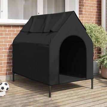 vidaXL Hondenhuis Zwart 110 x 75 x 107.5 cm Oxford Stof en beschikbaar voor biedingen
