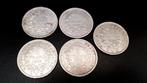 Frankrijk. 5 Francs 1875-A (lot de 5 monnaies) (Zonder
