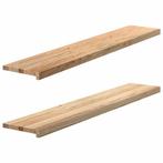 vidaXL Vensterbanken 2 st onbehandeld 140x25x2 cm massief, Verzenden, Nieuw