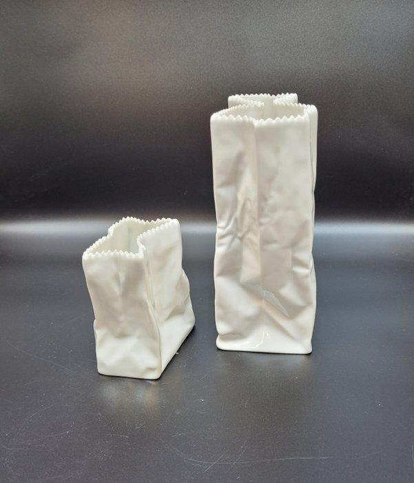 Rosenthal - Tapio Wirkkala - Vaas (2) - papieren zak -, Antiek en Kunst, Antiek | Glas en Kristal