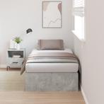 vidaXL Opbergbedframe Betonnen Grijs 80x200 cm, Huis en Inrichting, Slaapkamer | Bedden, Eenpersoons, Verzenden, Nieuw, 80 cm
