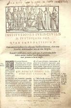 Giustiniano Imperatore - Institutiones Iuris Civilis - 1581