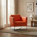 Leren fauteuil Crossover - Toledo Orange (oranje), Huis en Inrichting, Fauteuils, Nieuw, Ophalen of Verzenden, 50 tot 75 cm, Industrieel, Modern