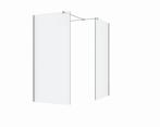 Douchewand 2 zijwanden Silvo Melkglas Chroom, Verzenden, Nieuw