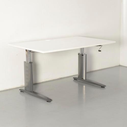 Vepa bureau, wit blad, 140x90 cm, hoogte instelbaar, Huis en Inrichting, Bureaus, Ophalen of Verzenden