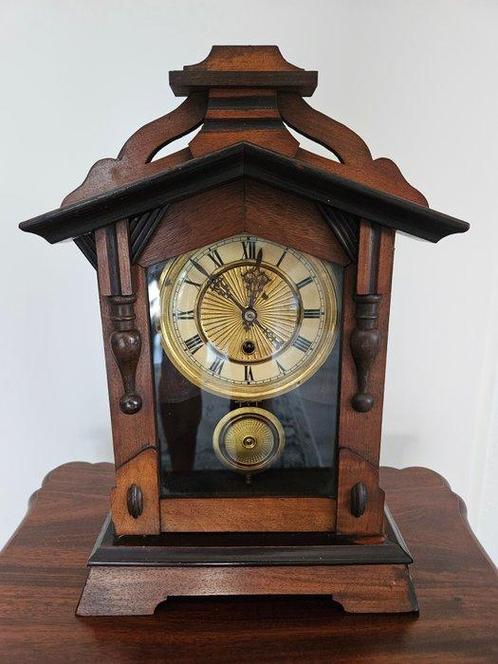 Pendule - Antiek Hout - 1900-1910 - Antieke pendule, Antiek en Kunst, Antiek | Klokken