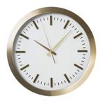 Wandklok gouden rand - wit - ø40 cm, Huis en Inrichting, Woonaccessoires | Klokken, Verzenden, Nieuw
