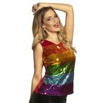 Regenboog Flapper Top Pailletten, Nieuw, Verzenden