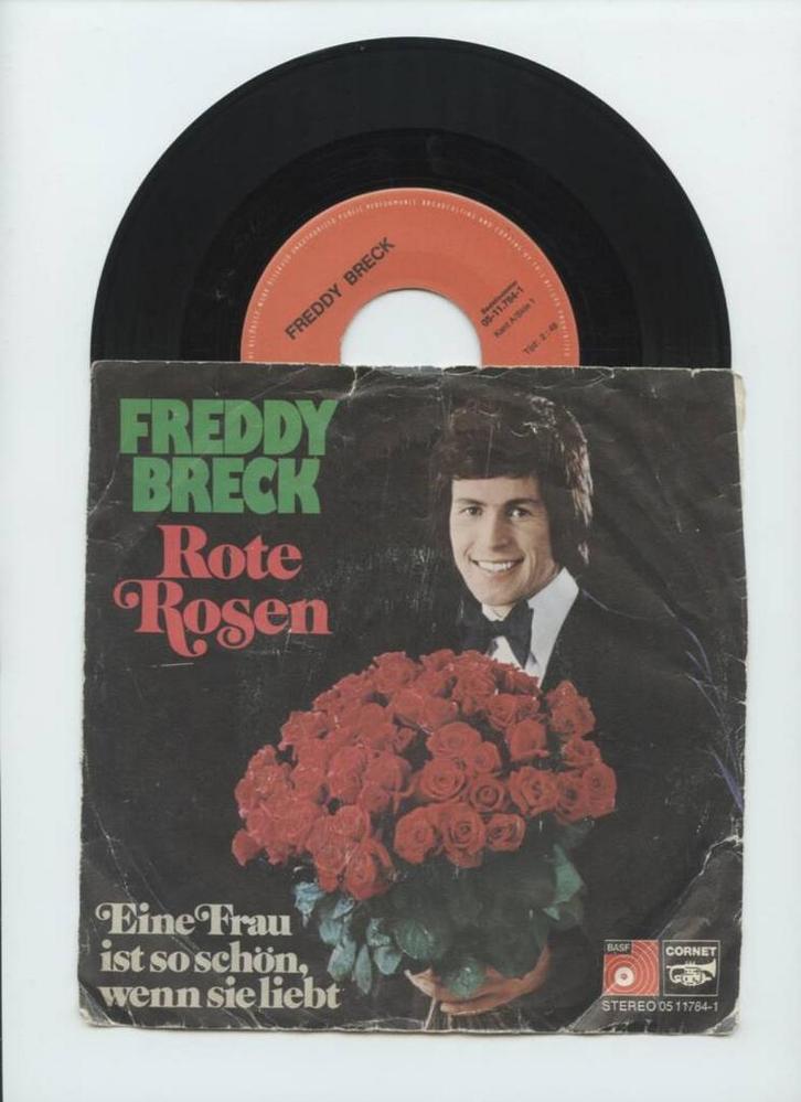 Freddy Breck – Rote Rosen / Eine Frau Ist So Schön, Wenn Sie, Cd's en Dvd's, Vinyl Singles, Ophalen of Verzenden