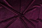 Velours stof – Donker bordeaux, Hobby en Vrije tijd, Stoffen en Lappen, 120 cm of meer, Ophalen of Verzenden, Polyester, Rood