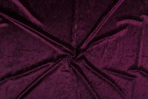 Velours stof – Donker bordeaux, Hobby en Vrije tijd, Stoffen en Lappen, 120 cm of meer, 200 cm of meer, Rood, Nieuw, Polyester