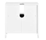 Witte Wastafel Onderkast – Badkamerkast met Schuifdeuren 60, Verzenden, Nieuw