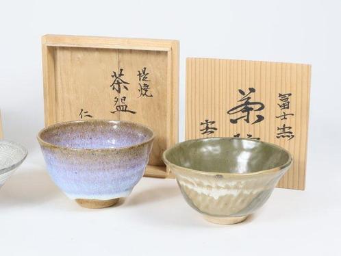 Chawan - Set van 4 Chawan Theekomcollectie door Diverse, Antiek en Kunst, Antiek | Overige Antiek