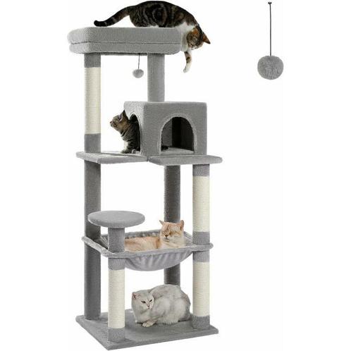 Kattenboom PCTH011G Multi-Level Grijs van €79 voor €53, Dieren en Toebehoren, Kattenmanden, Nieuw, Ophalen of Verzenden