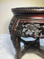 Bijzettafel - Antieke Chines Bijzettafel met Marmeren Inleg