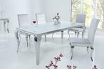 Eettafel Modern Barock Wit / Zilver 180cm  - 37903
