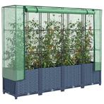 vidaXL Plantenbak verhoogd met kashoes 160x40x138 cm, Tuin en Terras, Bloembakken en Plantenbakken, Verzenden, Nieuw, Kunststof