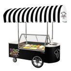 GGM Gastro | Ijswagen - 2146mm - met spoelbak & ronde |, Verzenden, Nieuw in verpakking, RVS Meubilair