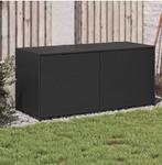 Polyrattan Tuinkist Zwart – 283L Opbergbox met Deksel, Verzenden, Nieuw