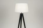 Rietveld Vloerlampen - Wit, Zwart - Stof, Metaal, Huis en Inrichting, Lampen | Vloerlampen, Verzenden, Nieuw