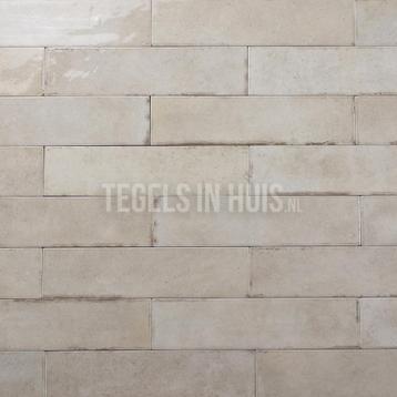 Wandtegel tribe 6x24,6 cm handvorm glans havermout beige beschikbaar voor biedingen