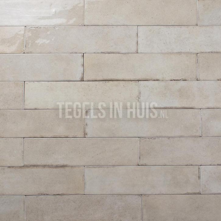 Wandtegel tribe 6x24,6 cm handvorm glans havermout beige, Doe-het-zelf en Verbouw, Tegels, Wandtegels, Nieuw, 10 m² of meer, Keramiek