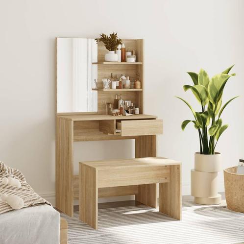 vidaXL Kaptafelset 74,5x40x141 cm sonoma eikenkleurig, Huis en Inrichting, Tafels | Kaptafels, Nieuw, Verzenden