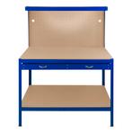 Werkbank + Ophangbord + Lade + Verlichting - Blauw