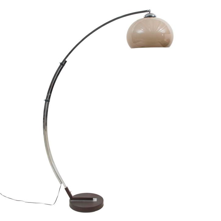 (verchroomd) metalen en kunststof booglamp, Huis en Inrichting, Lampen | Vloerlampen, Gebruikt, Ophalen