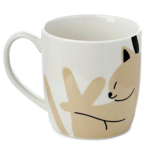 Beker Cats Life Slapende Bruine Kat - Porselein - 300ml NIE, Huis en Inrichting, Keuken | Servies, Nieuw, Ophalen of Verzenden