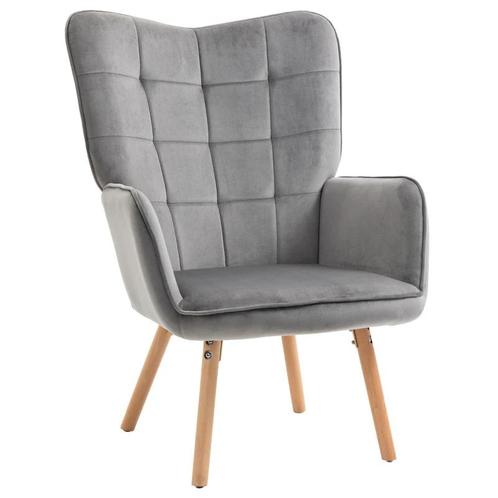 Fauteuil In Retro-design, Leesfauteuil, Fluwelen Look; 71cm, Huis en Inrichting, Fauteuils, Nieuw, Verzenden