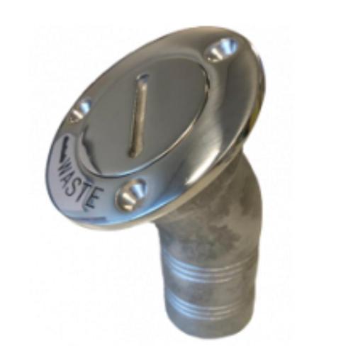 RVS dekvuldop 30° 38 mm Slangtule, Watersport en Boten, Bootonderdelen, Nieuw, Zeilboot of Motorboot, Ophalen of Verzenden