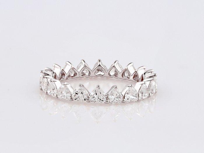 Ring - 14 karaat Witgoud - 2.04ct. tw. Diamant (Lab-grown), Sieraden, Tassen en Uiterlijk, Ringen