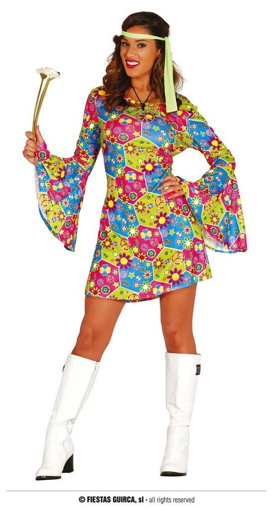 Flower Power jurk, Kleding | Dames, Carnavalskleding en Feestkleding, Nieuw, Ophalen of Verzenden