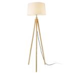 Staande lamp Tomar vloerlamp 153 cm E27 houtkleurig en wit, Huis en Inrichting, Verzenden, Nieuw
