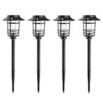 Set van 4 linkbare solarlampen | Instelbaar wit licht, Tuin en Terras, Zonne-energie, Kunststof, Verzenden, Minder dan 50 watt