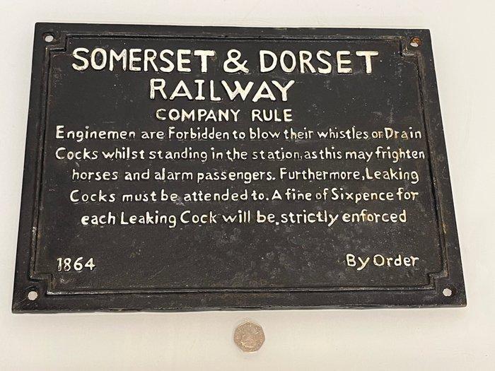 Reclamebord - Somerset & Dorset Railway - Gietijzer, Hobby en Vrije tijd, Modeltreinen | Overige schalen